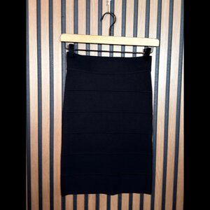 New BCBG Maxazria Skirt Small Womens Black Tiered Stretch Career Layered